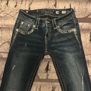 Miss Me signature boot cut jeans, size 24